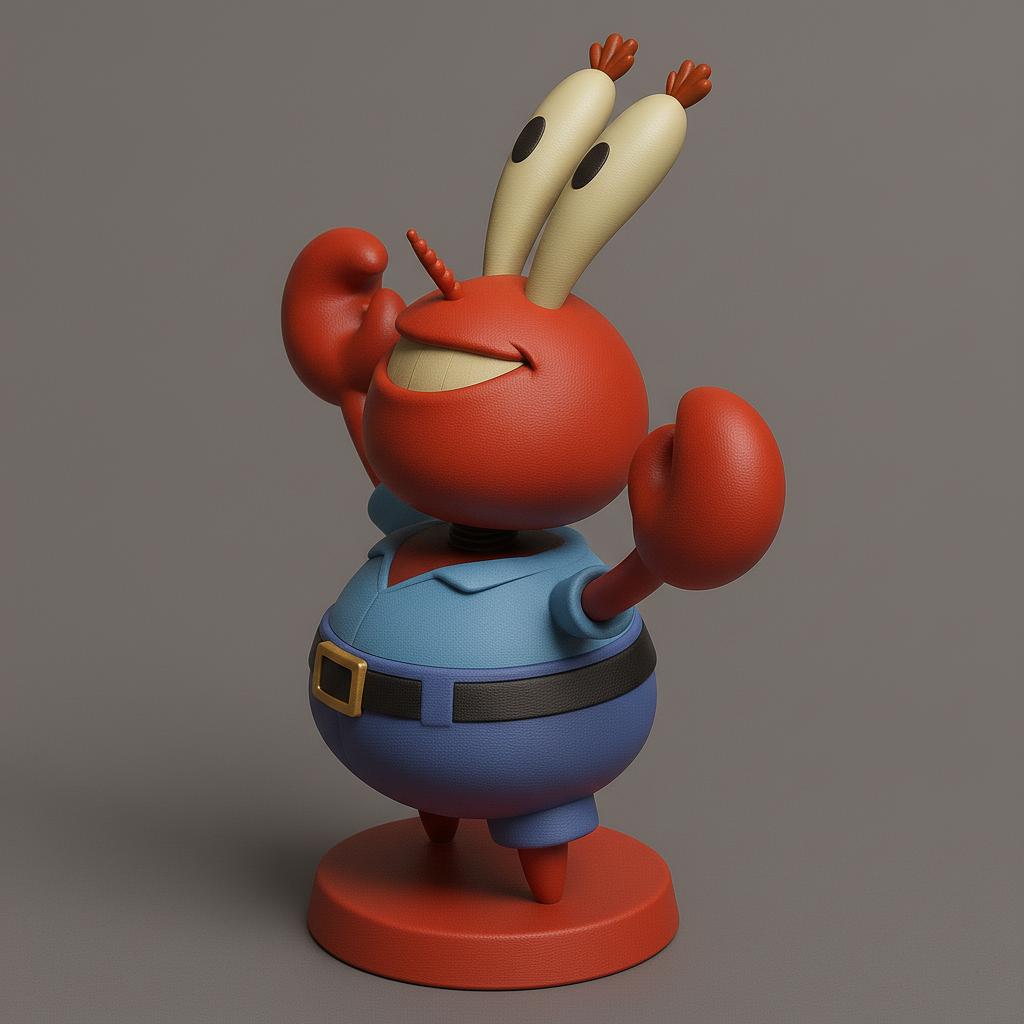 face anatomy 3d model-create 3d face model from photo_Cheerful Crab Figurine for Fun Decor