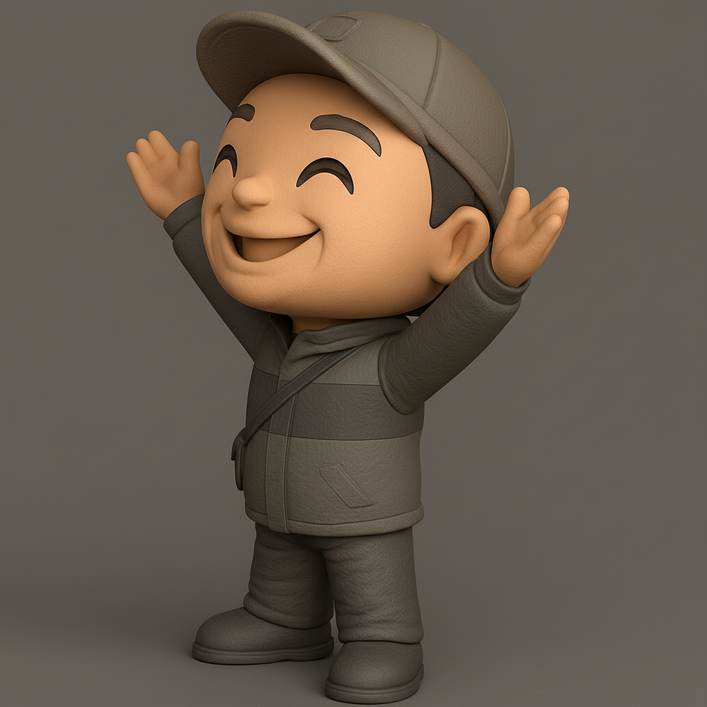 face anatomy 3d model-create 3d face model from photo_Joyful Little Pal: Embrace the Day with a Smile!