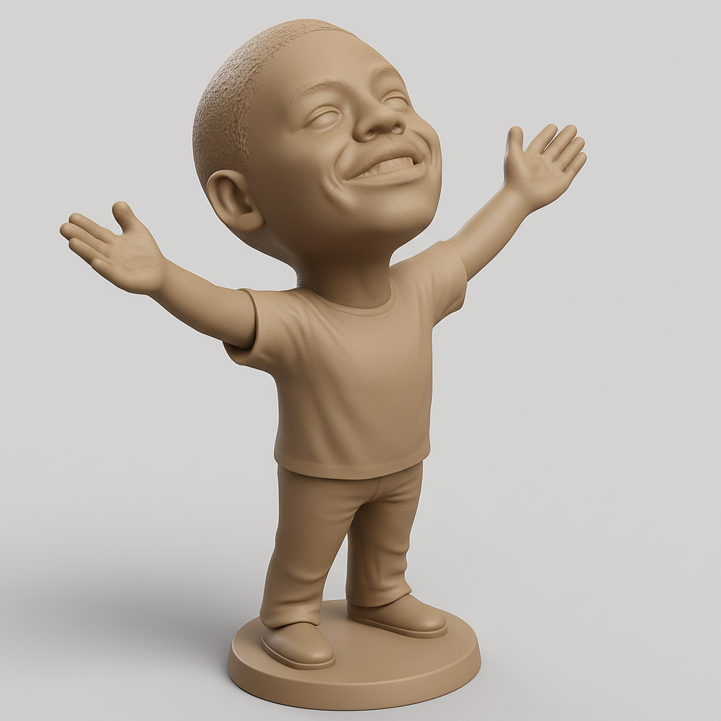 face anatomy 3d model-create 3d face model from photo_Pure Joy Boy Figurine - Arms Wide Open