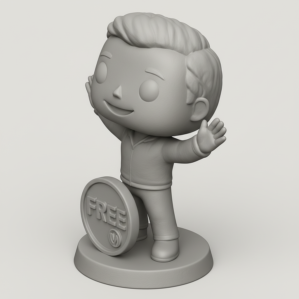 face to 3d model ai-3D portrait printing from photo_FREE V-Coin Mascot: Your Funko-Style Welcome! Print Now.