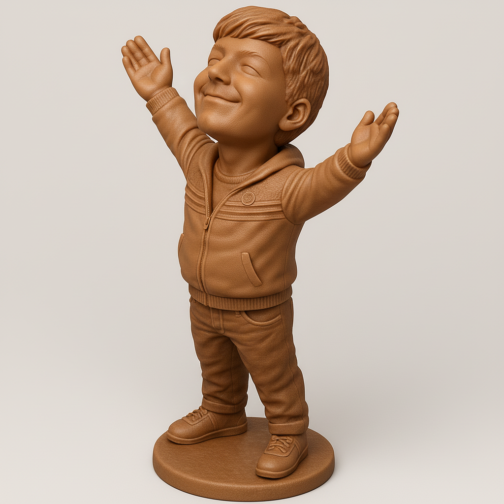 face anatomy 3d model-create 3d face model from photo_Cheerful Child 3D Model for Printing