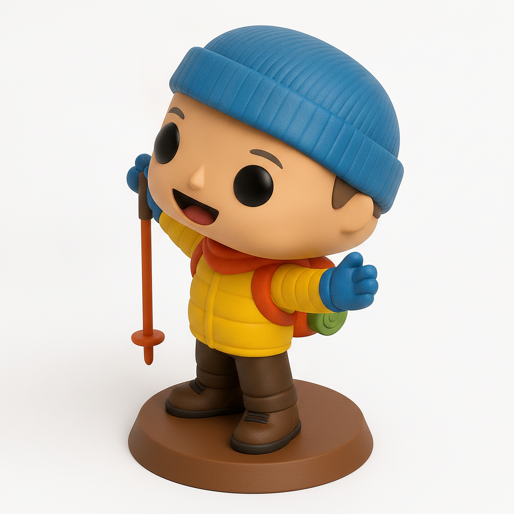 face to 3d model ai-3D portrait printing from photo_Happy Hiker Pop! Figurine - Bring Adventure to Your Desk