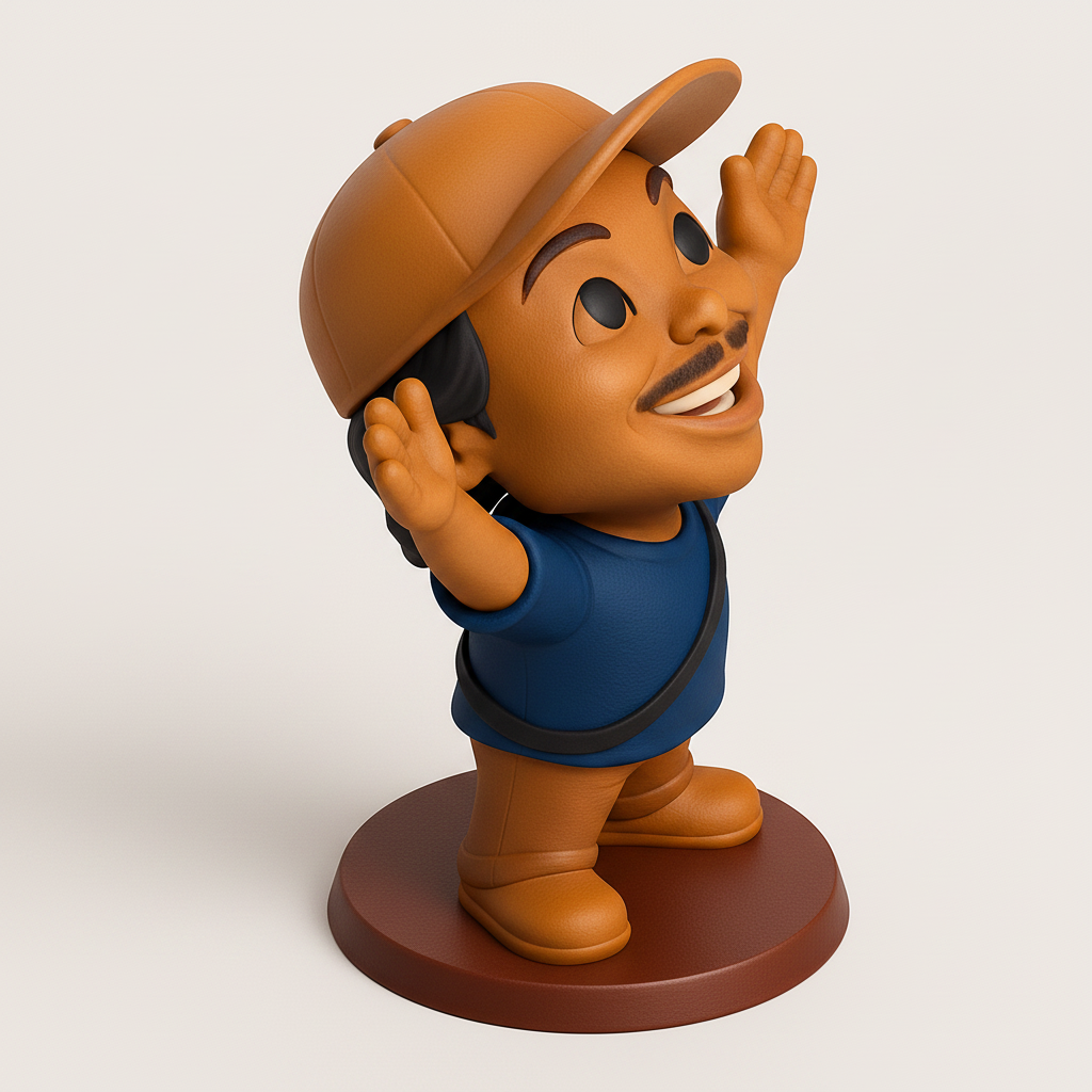 face to 3d model ai-3D portrait printing from photo_Friendly Face Figurine: Welcome Charm 3D Print