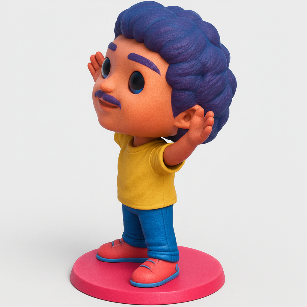 face to 3d model ai-3D portrait printing from photo_Print Your Own Cheerful Waving Chibi Figurine!