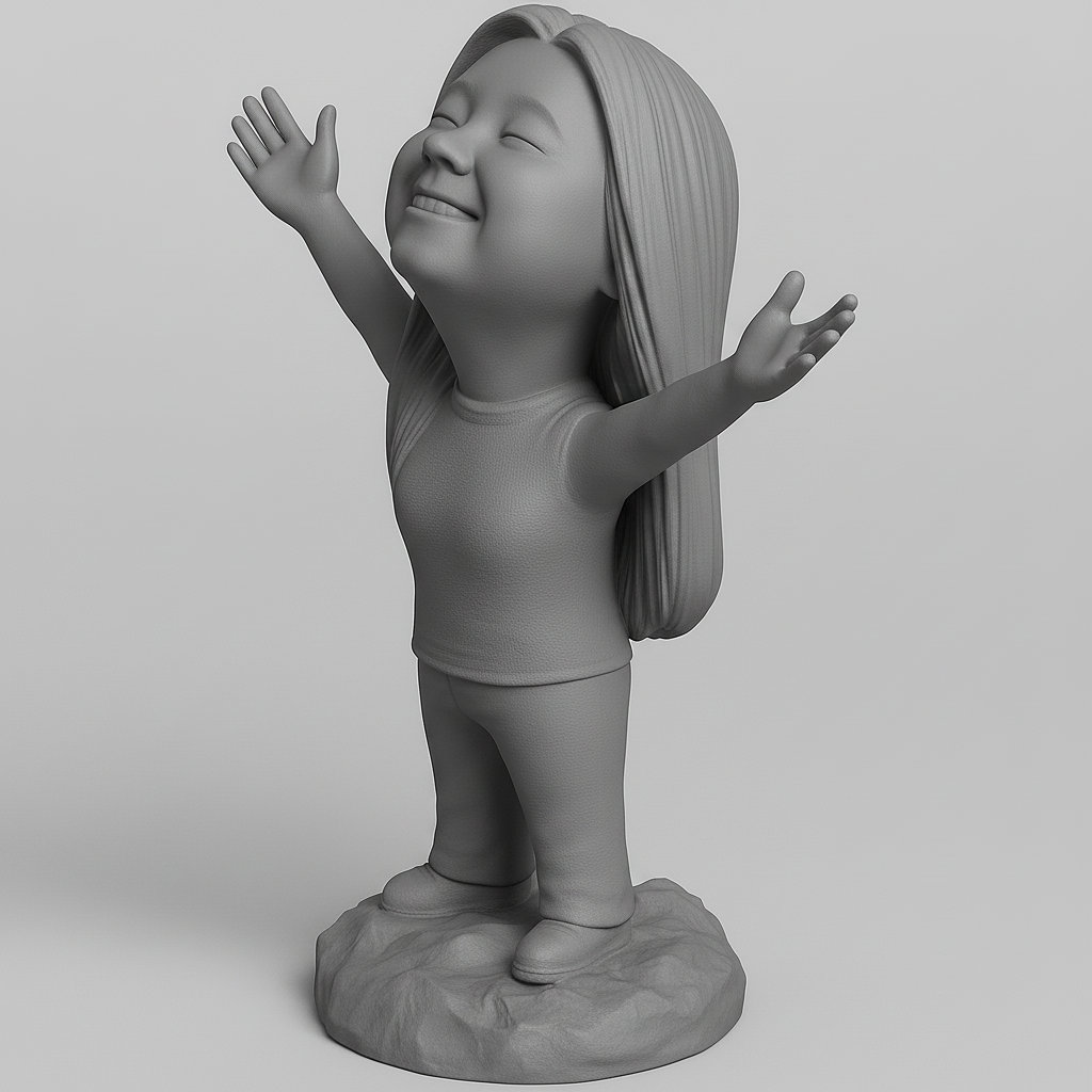 face anatomy 3d model-create 3d face model from photo_Joyful Embrace Figurine