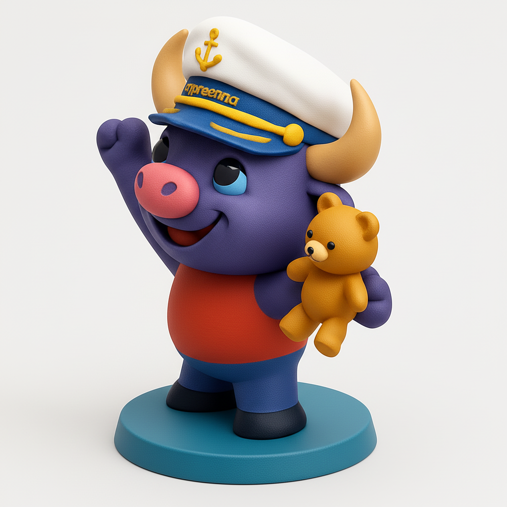 face anatomy 3d model-create 3d face model from photo_Crypto Captain Bull & Bear: Your Desk's New Best Friend