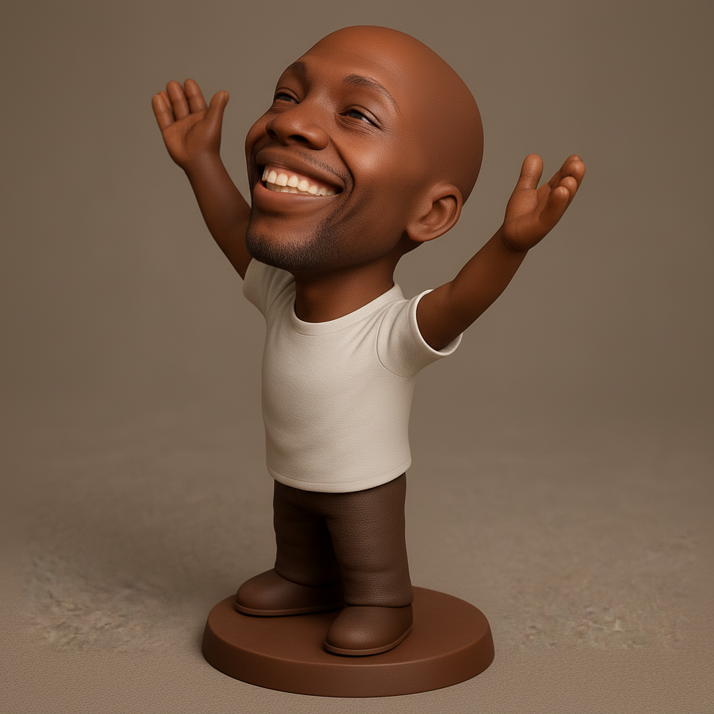 face anatomy 3d model-create 3d face model from photo_Joyful Chibi Man Figurine - Spread Happiness!