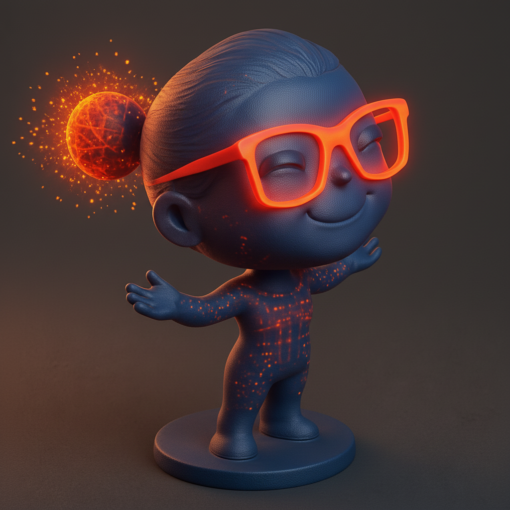 face anatomy 3d model-create 3d face model from photo_Creative Tech Spirit: Idea Sparker Figurine