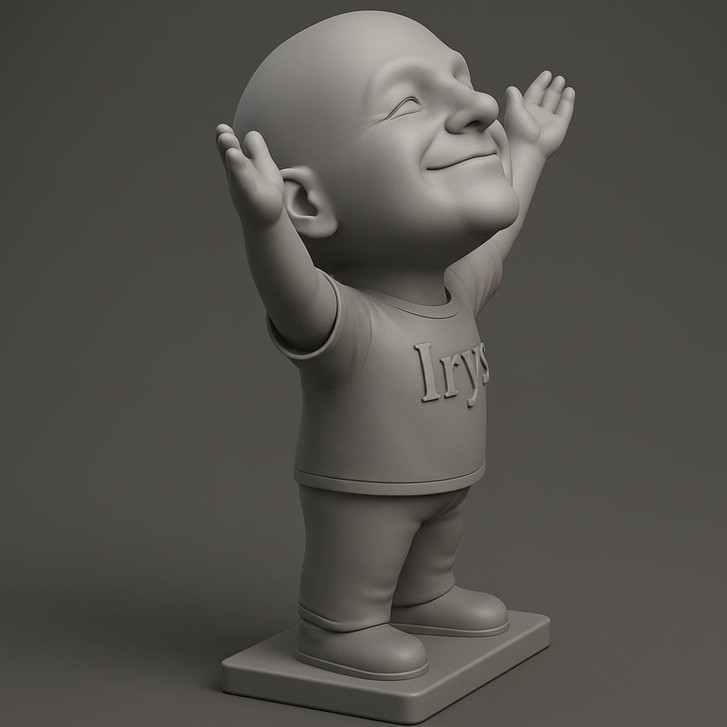 face anatomy 3d model-create 3d face model from photo_Irys Happy Hugs Figurine: Spread Joy & Optimism