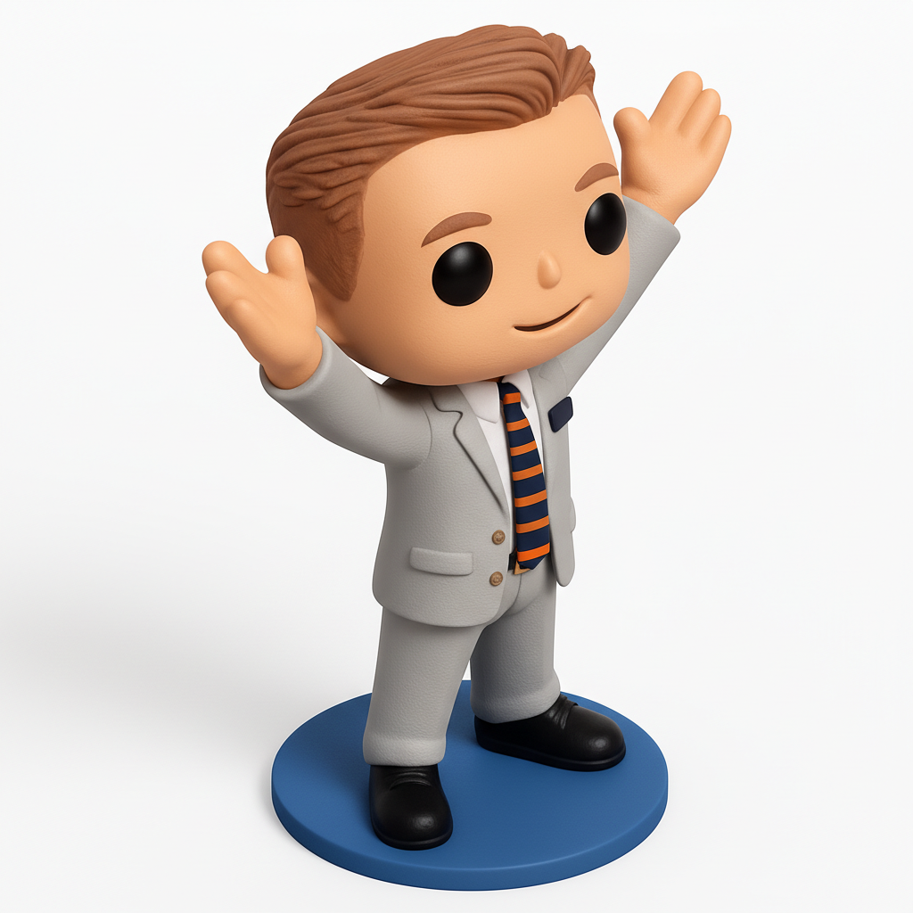 face anatomy 3d model-create 3d face model from photo_Celebrate Success! Funko-Style Business Pro Figurine