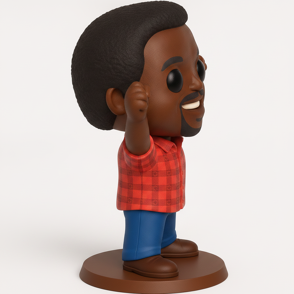 face anatomy 3d model-create 3d face model from photo_Victorious Smile Figurine: Your Cheerful Desk Companion