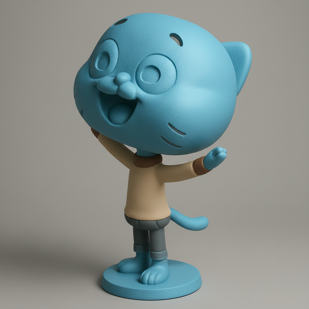 face anatomy 3d model-create 3d face model from photo_Cheerful Cat Character 3D Model