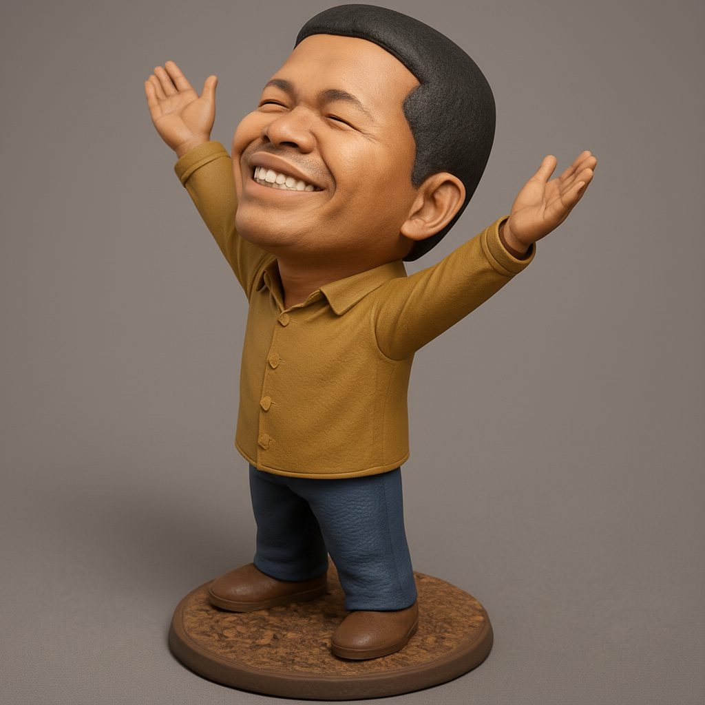 face anatomy 3d model-create 3d face model from photo_Joyful Celebration Figure - Embrace Happiness in 3D!