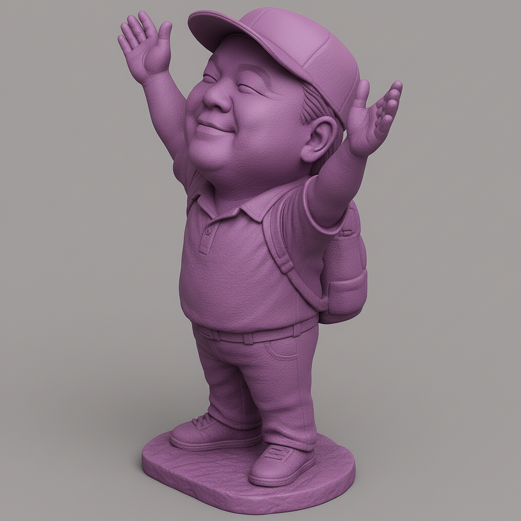 silhouette 3d printer maker-3d portrait printing_Joyful Explorer 3D Model