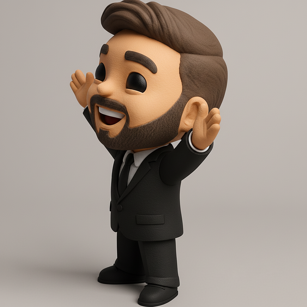 face anatomy 3d model-create 3d face model from photo_Happy Professional Figurine - Boost Your Desk Mood!