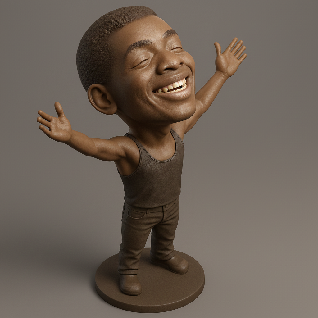 face anatomy 3d model-create 3d face model from photo_Radiant Joy Bobblehead: A Symbol of Happiness!