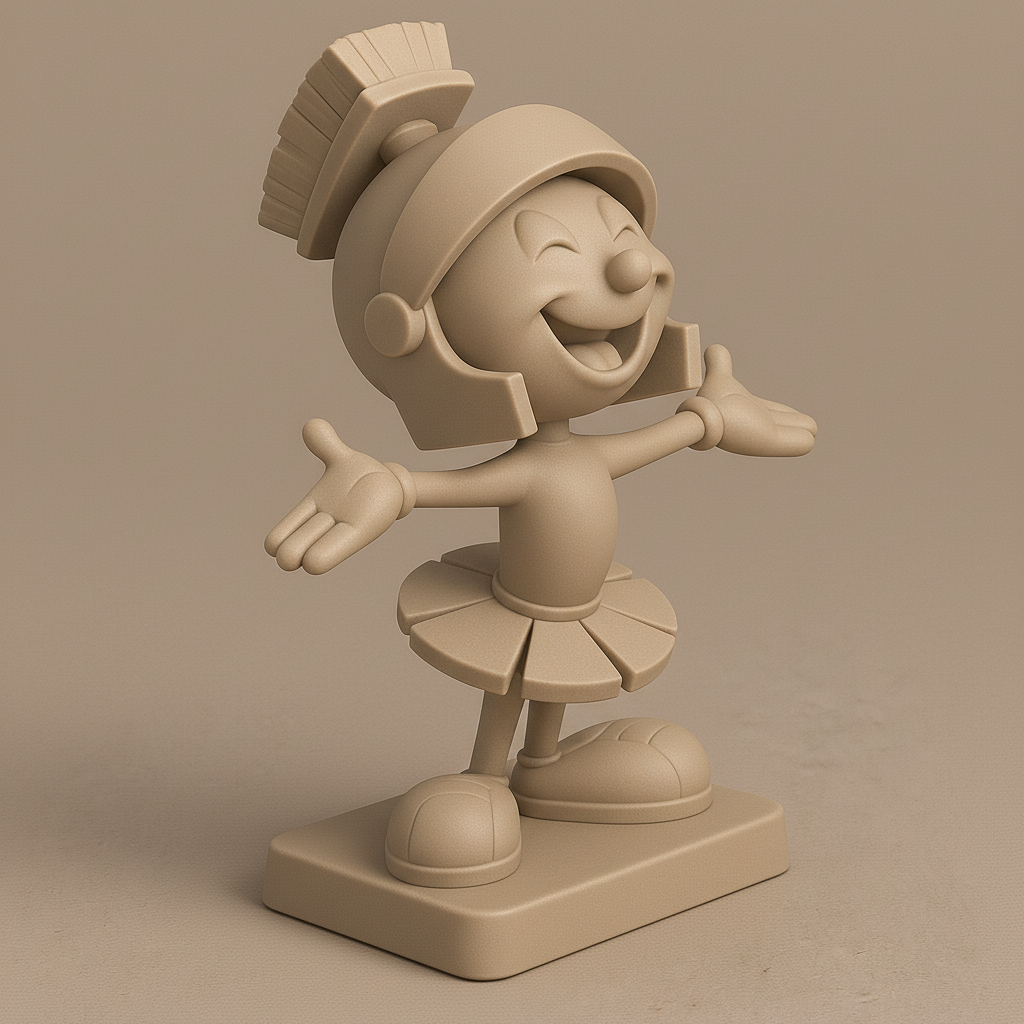 silhouette 3d printer maker-3d portrait printing_Cheerful Roman Warrior Figurine