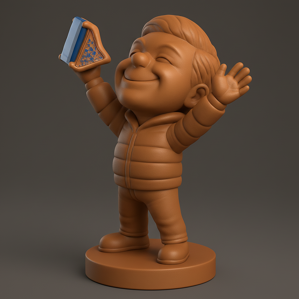 face anatomy 3d model-create 3d face model from photo_Joyful Boy with Triangular Surprise - Perfect Gift!