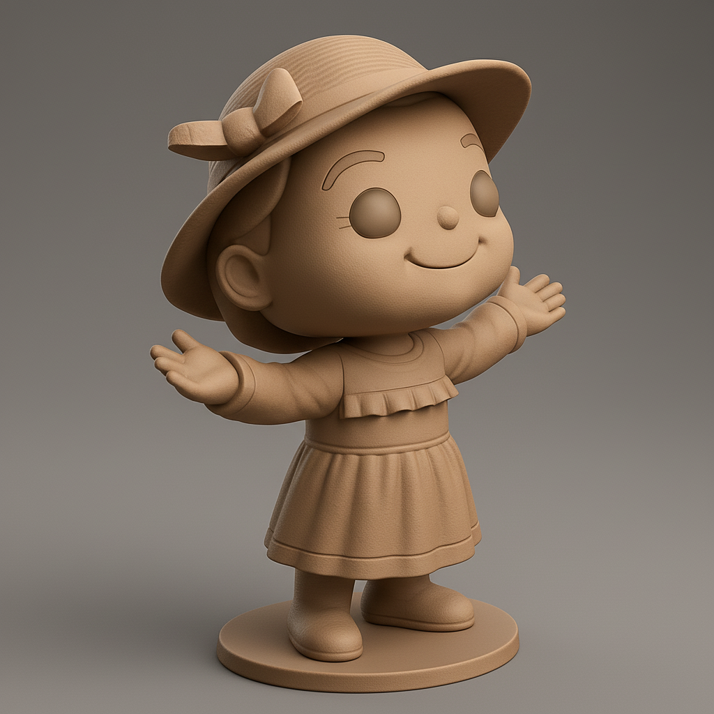 face to 3d model ai-3D portrait printing from photo_Adorable Hugging Girl: A Joyful 3D Print!