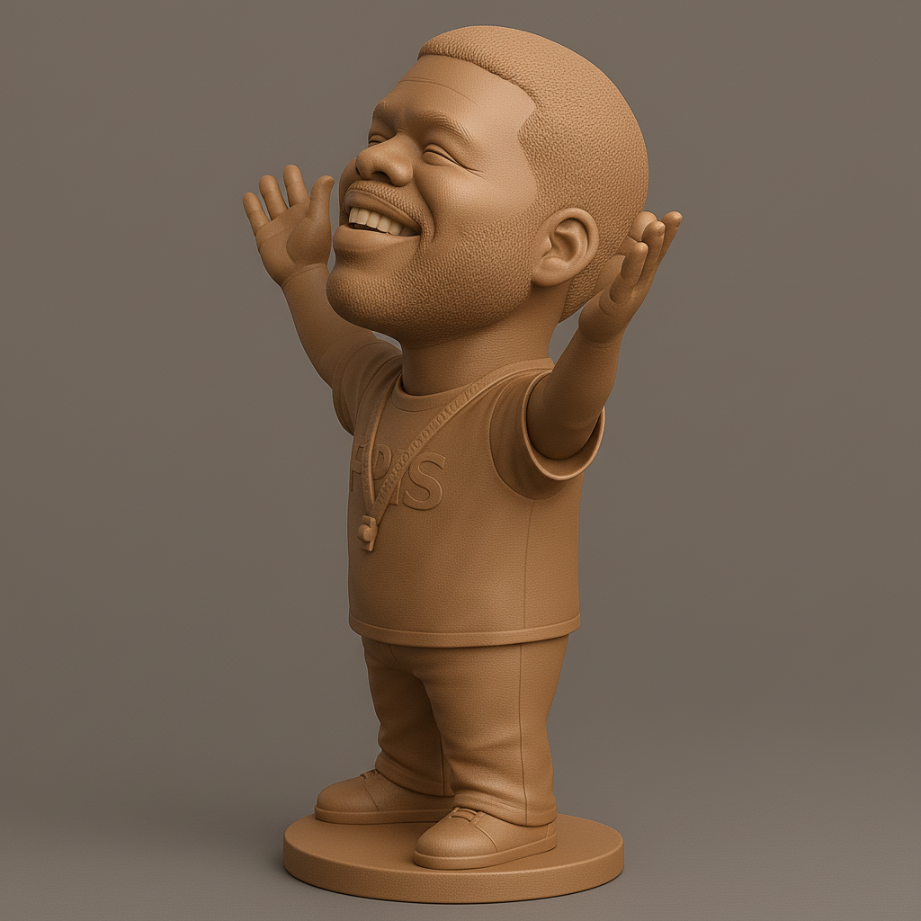 face anatomy 3d model-create 3d face model from photo_Joyful Figure with Outstretched Arms