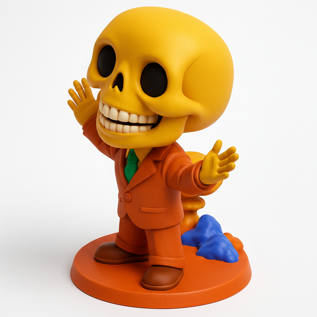 face anatomy 3d model-create 3d face model from photo_Atomic Boss Skull: Fun & Explosive Desk Companion