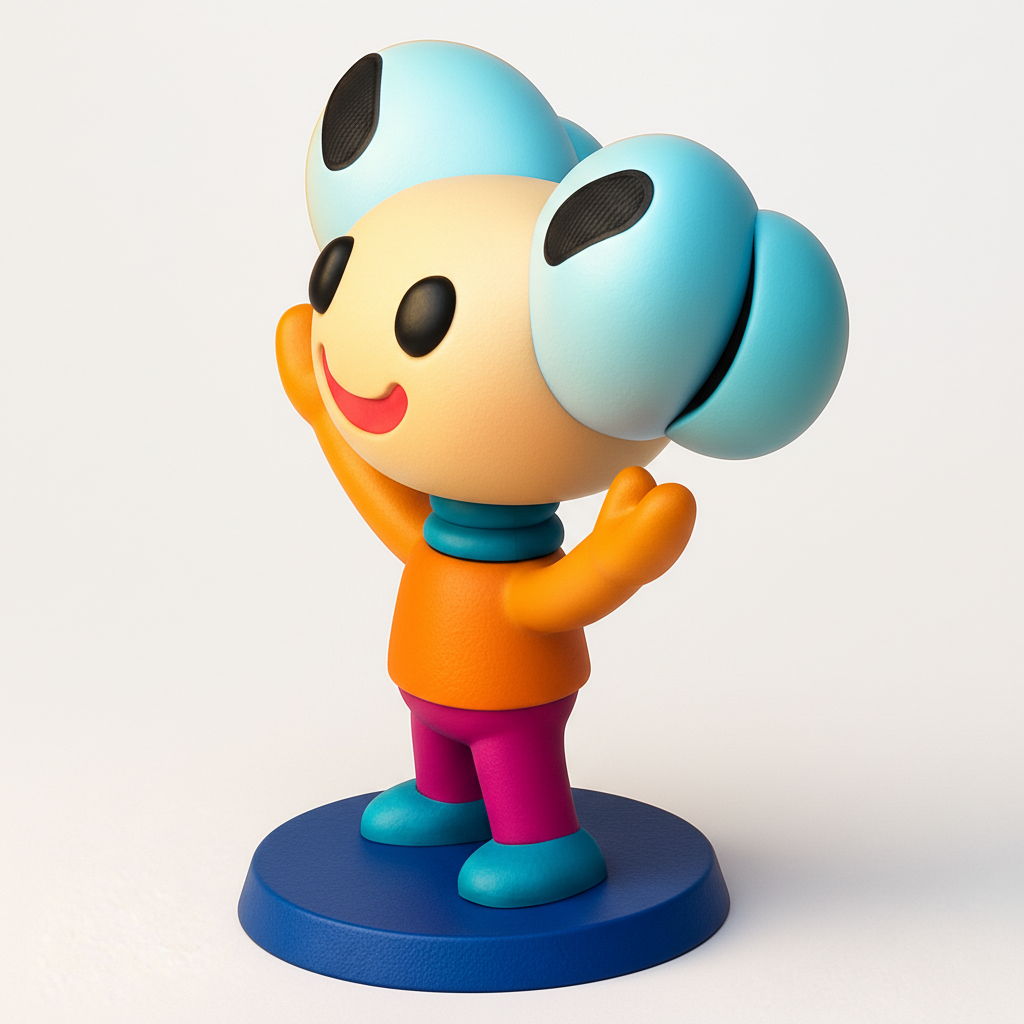 face anatomy 3d model-create 3d face model from photo_Vibrant Smiling Desk Buddy 3D Print