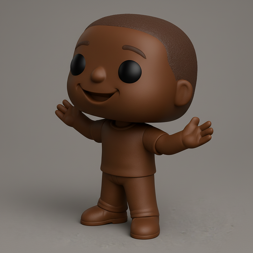 face anatomy 3d model-create 3d face model from photo_Adorable Pop-Style Figure - Ready to 3D Print!