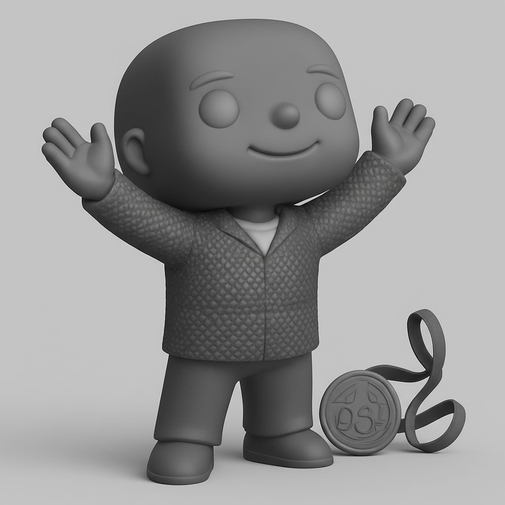 face anatomy 3d model-create 3d face model from photo_Celebrate Success: Funko Style Figure with 4DS! Medal