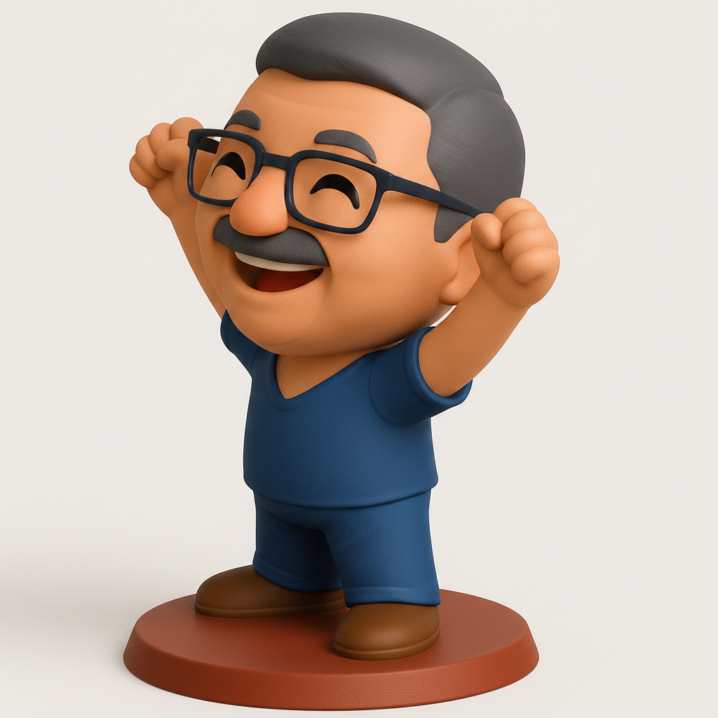 face anatomy 3d model-create 3d face model from photo_Victorious Man Figurine - Celebrate Every Win!