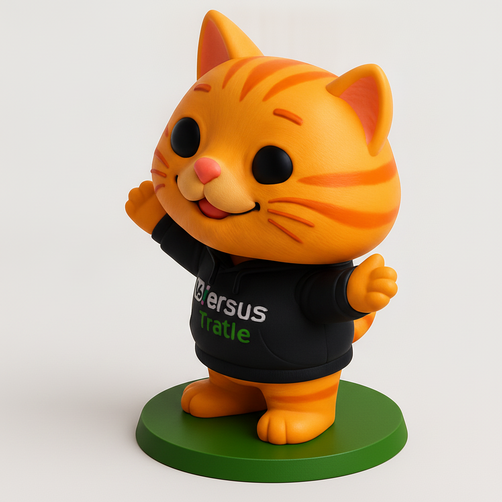face to 3d model ai-3D portrait printing from photo_"Versus Trattle" Kitty Mascot - Print Your Own!