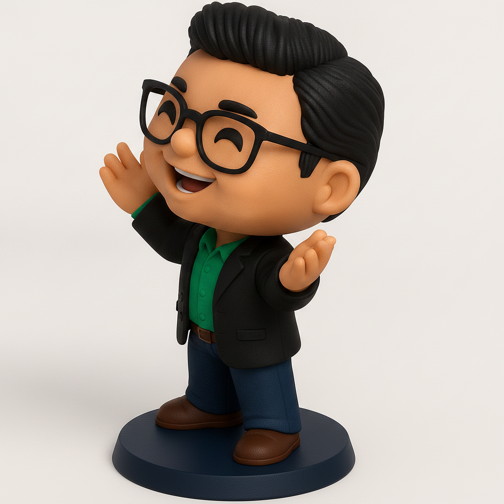 face anatomy 3d model-create 3d face model from photo_Invite Joy: Welcoming Chibi Figure 3D Print