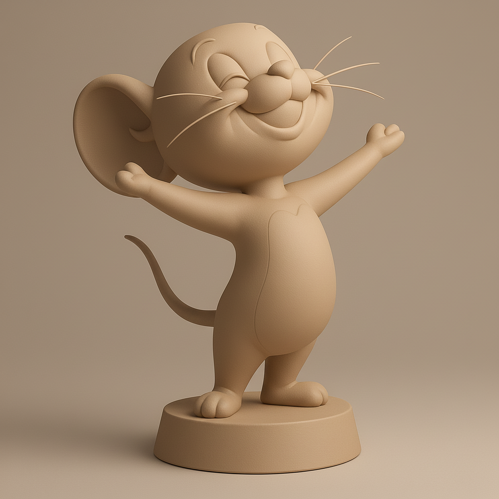 face anatomy 3d model-create 3d face model from photo_Joyful Cartoon Mouse Figurine