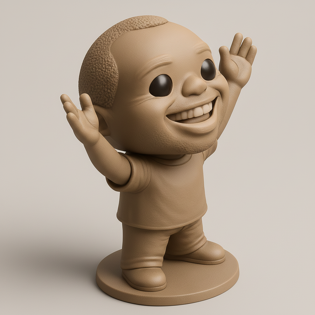 face to 3d model ai-3D portrait printing from photo_Cheery Desk Buddy 3D Model - Spread Smiles!