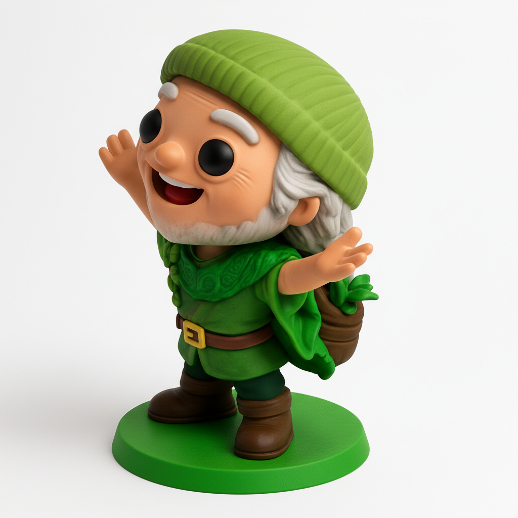 face anatomy 3d model-create 3d face model from photo_Joyful Woodland Elder Figurine - Lucky Charm Decor