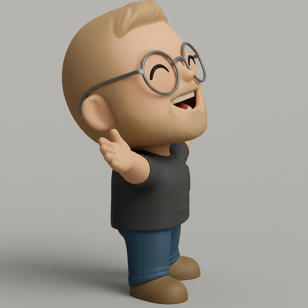 face anatomy 3d model-create 3d face model from photo_Cheerful Welcome: Friendly Hug Pose Desk Buddy