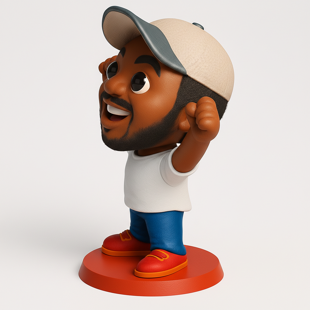 face anatomy 3d model-create 3d face model from photo_Celebrate Success! Joyful Champion Figurine