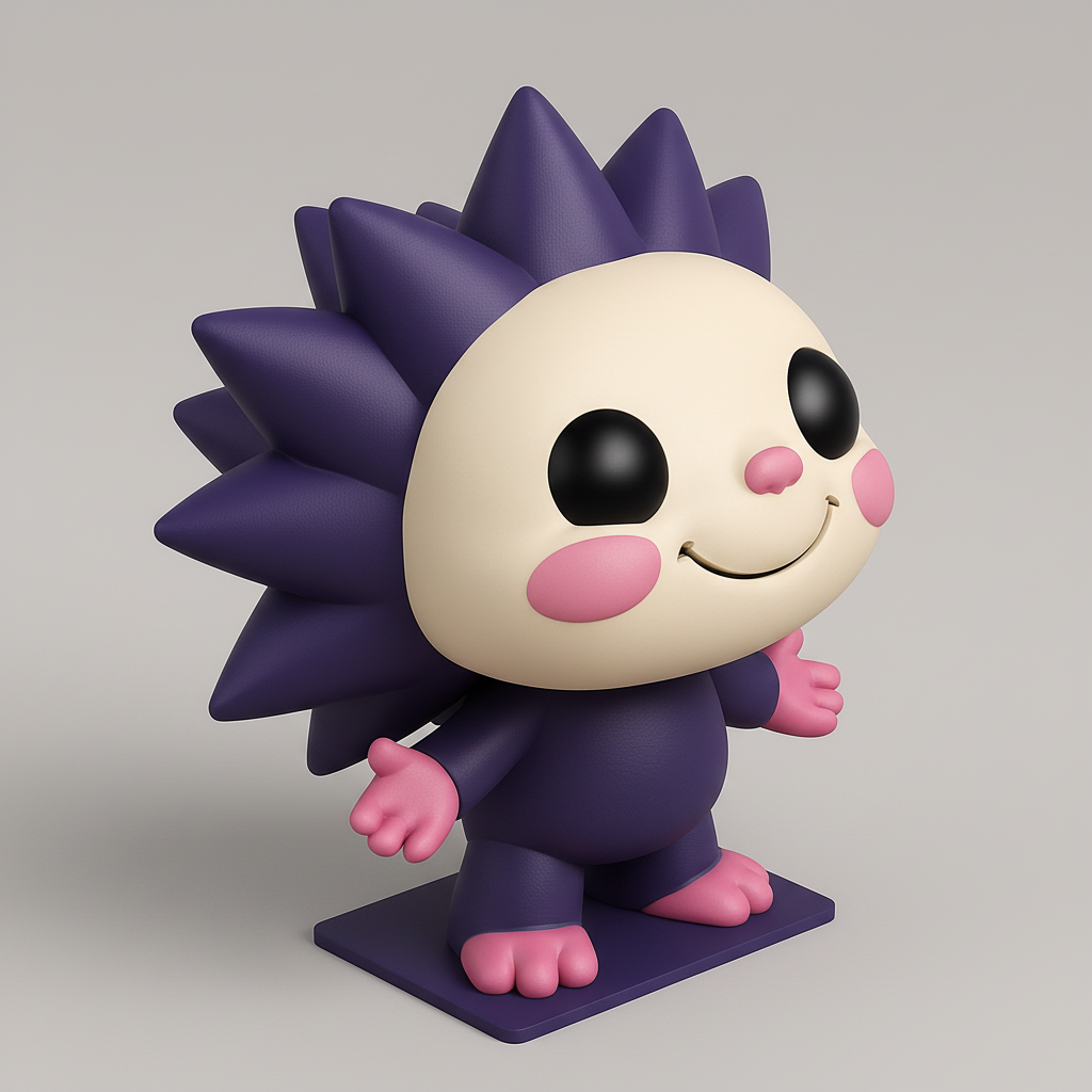 face to 3d model ai-3D portrait printing from photo_Charming Spiky Friend: A Desk Companion for Joy