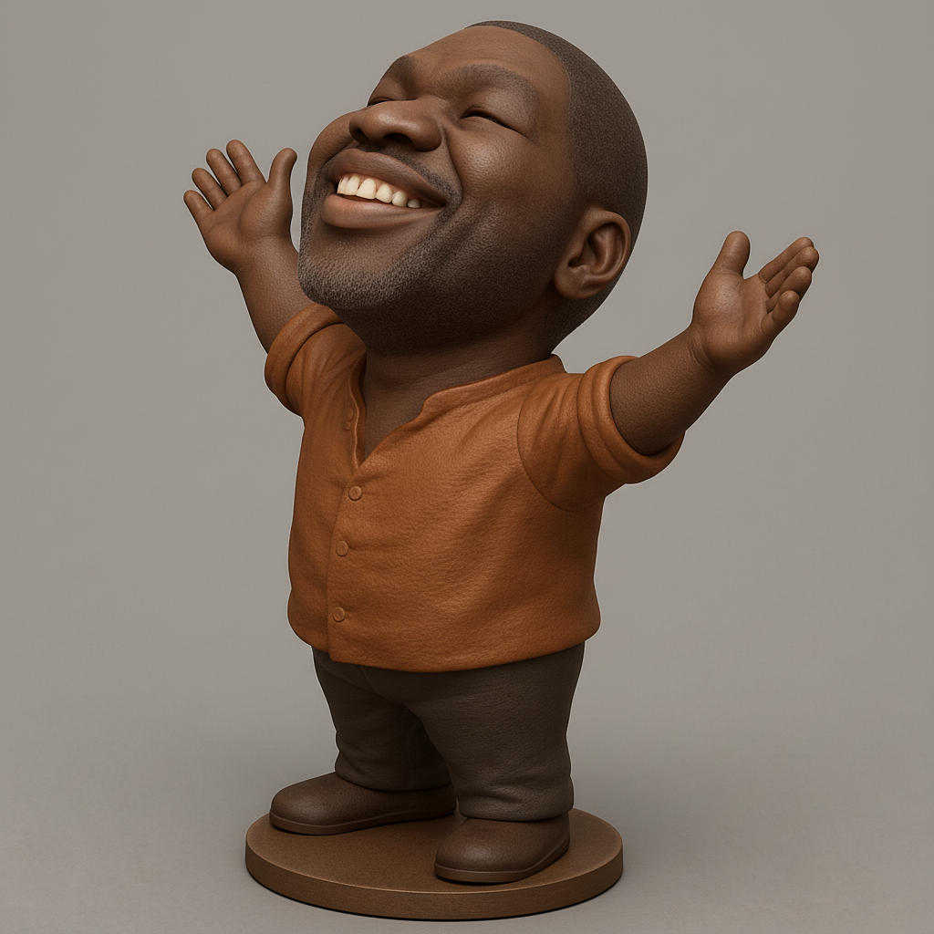 face anatomy 3d model-create 3d face model from photo_Uplifting Joy Figurine: Bring a Smile to Any Space