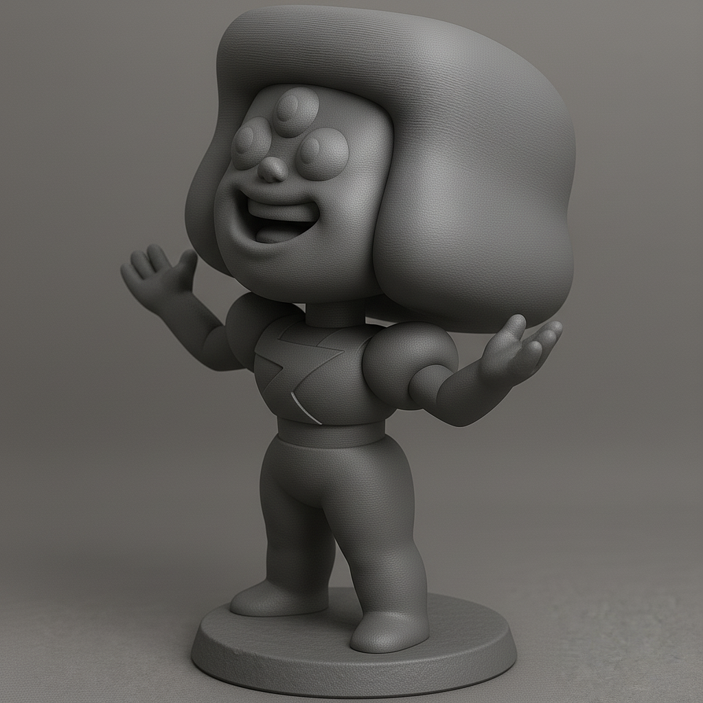 silhouette 3d printer maker-3d portrait printing_Charming 3D Character Model for Printing