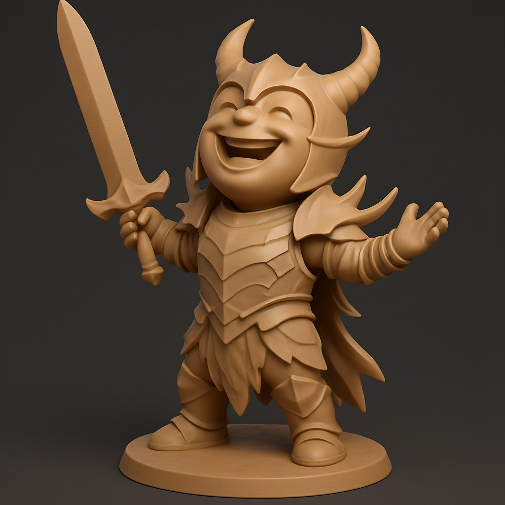 silhouette 3d printer maker-3d portrait printing_scary dark night: Heroic Fantasy Mini