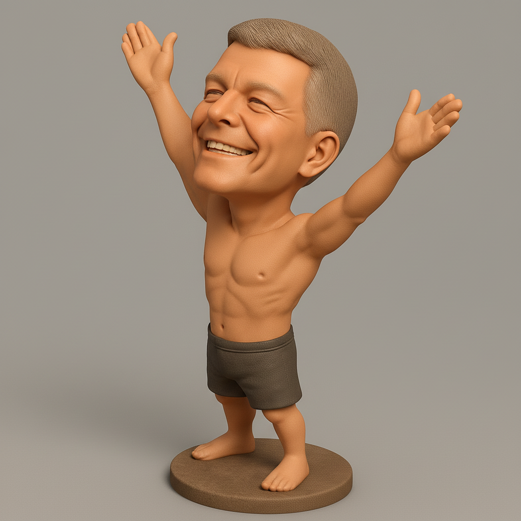 face anatomy 3d model-create 3d face model from photo_Radiant Joy Bobblehead: Celebrate Success