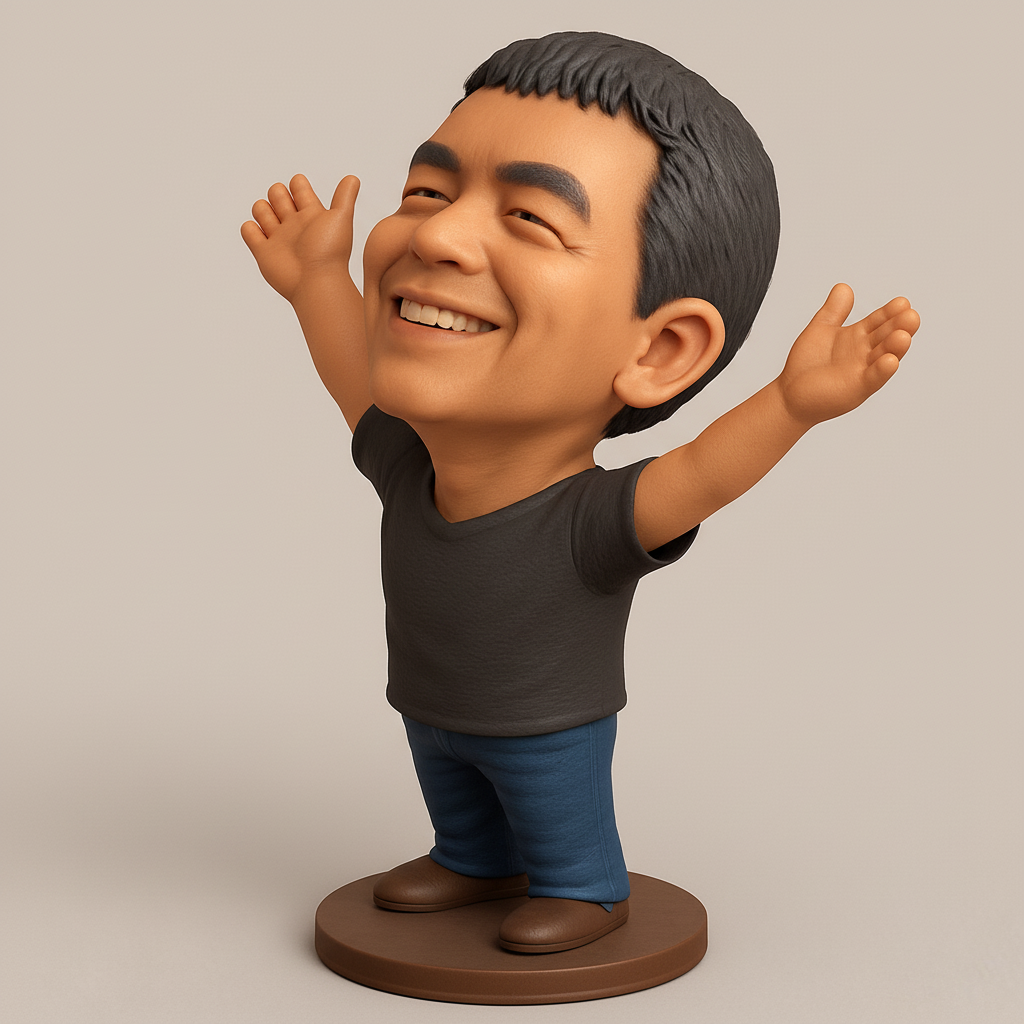 silhouette 3d printer maker-3d portrait printing_Joyful Figure: Celebrate Every Moment
