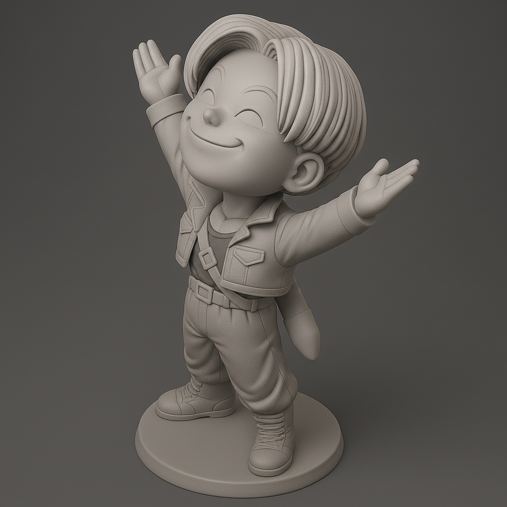 face anatomy 3d model-create 3d face model from photo_Joyful Adventurer Figurine for 3D Printing