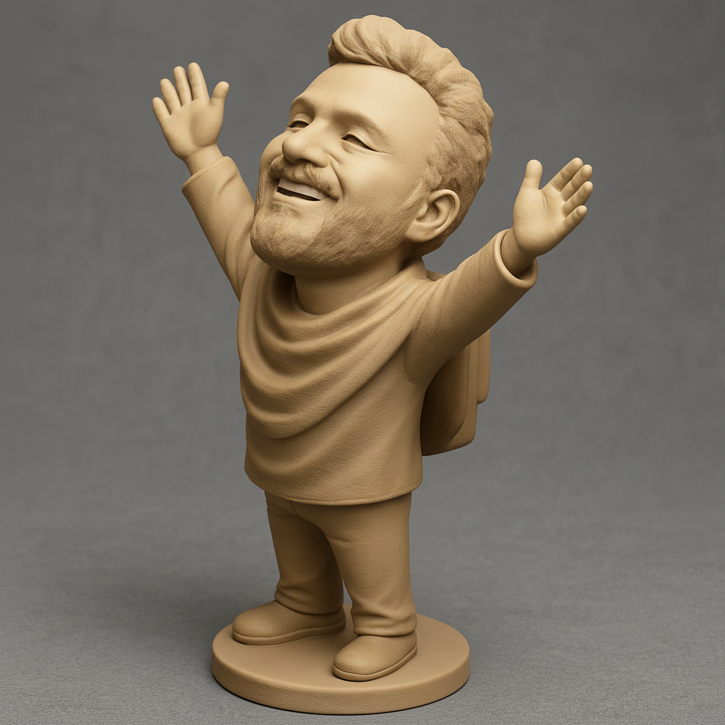 face anatomy 3d model-create 3d face model from photo_Joyful Embrace Figure - Desktop Positivity