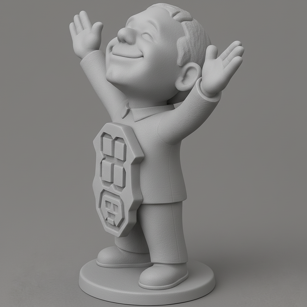 face anatomy 3d model-create 3d face model from photo_Joyful Boy Emblem Statue - Embrace Happiness!