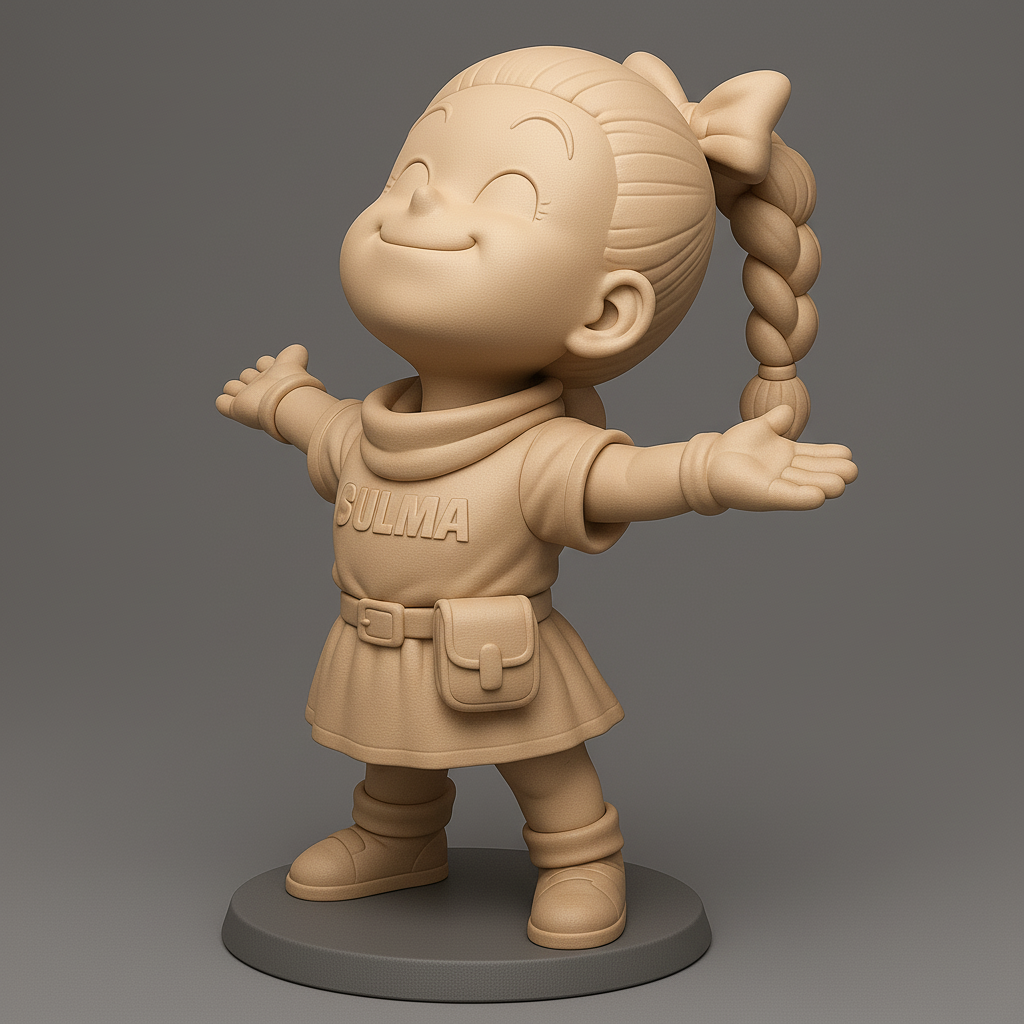 silhouette 3d printer maker-3d portrait printing_Cheerful Character Figurine for Printing