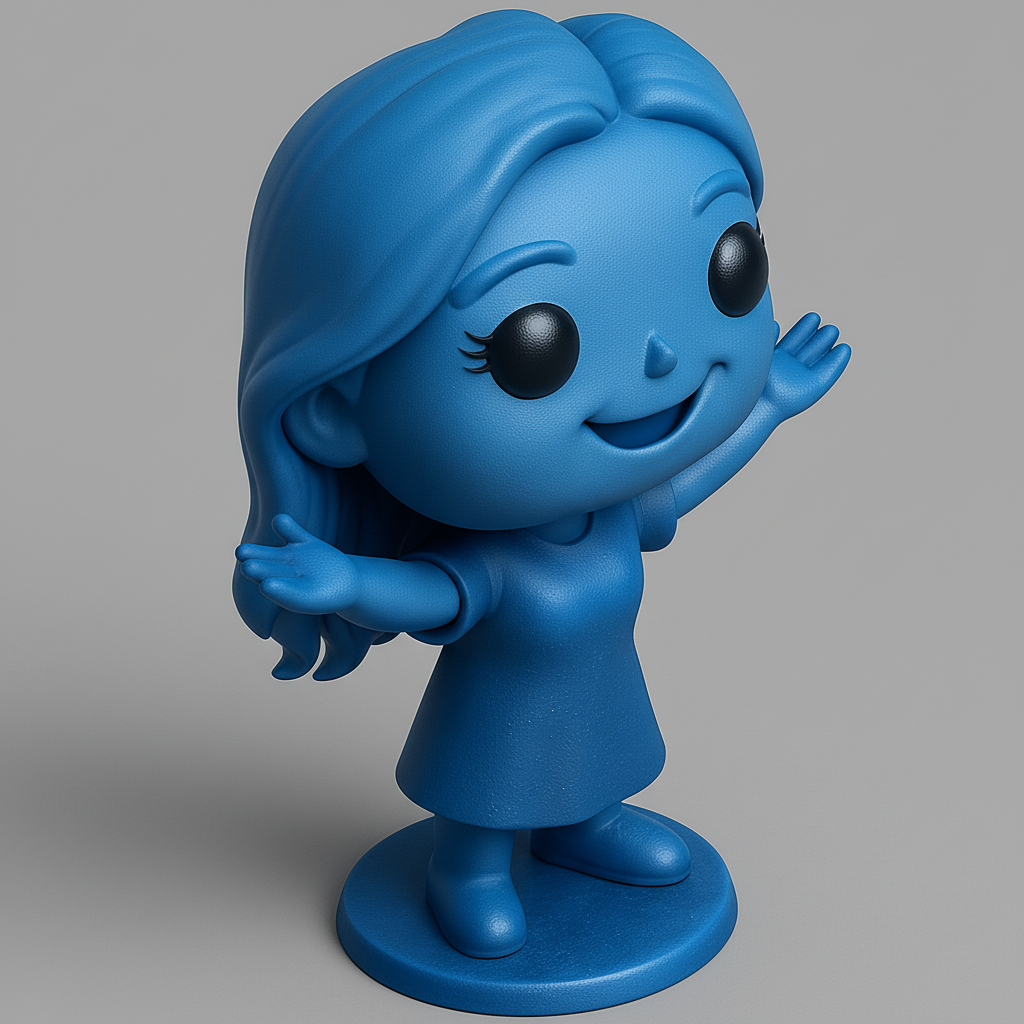 face to 3d model ai-3D portrait printing from photo_Friendly Chibi Girl Figurine - Easy FDM 3D Print!