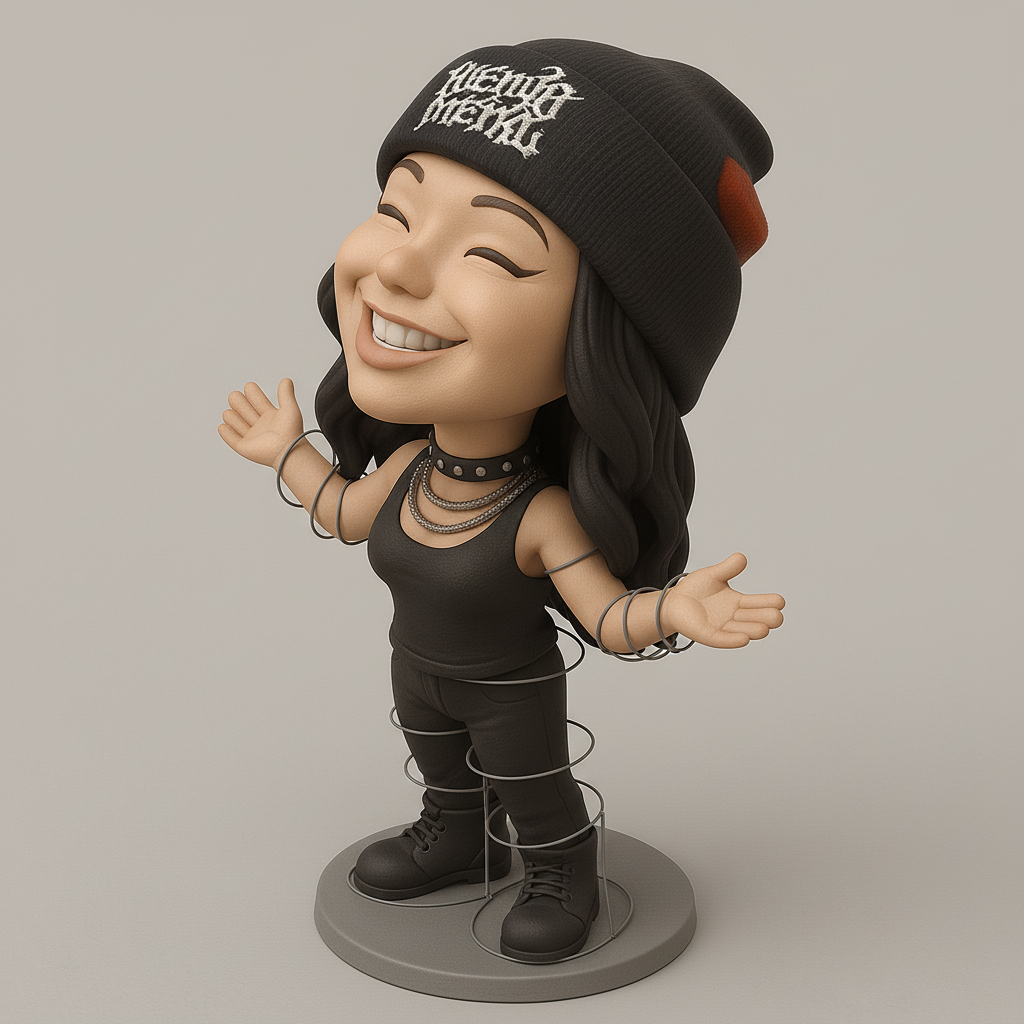 silhouette 3d printer maker-3d portrait printing_Stylish Rocker Figurine for 3D Printing