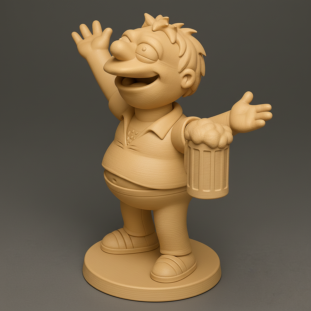 face anatomy 3d model-create 3d face model from photo_Cheerful Beer Buddy Figurine