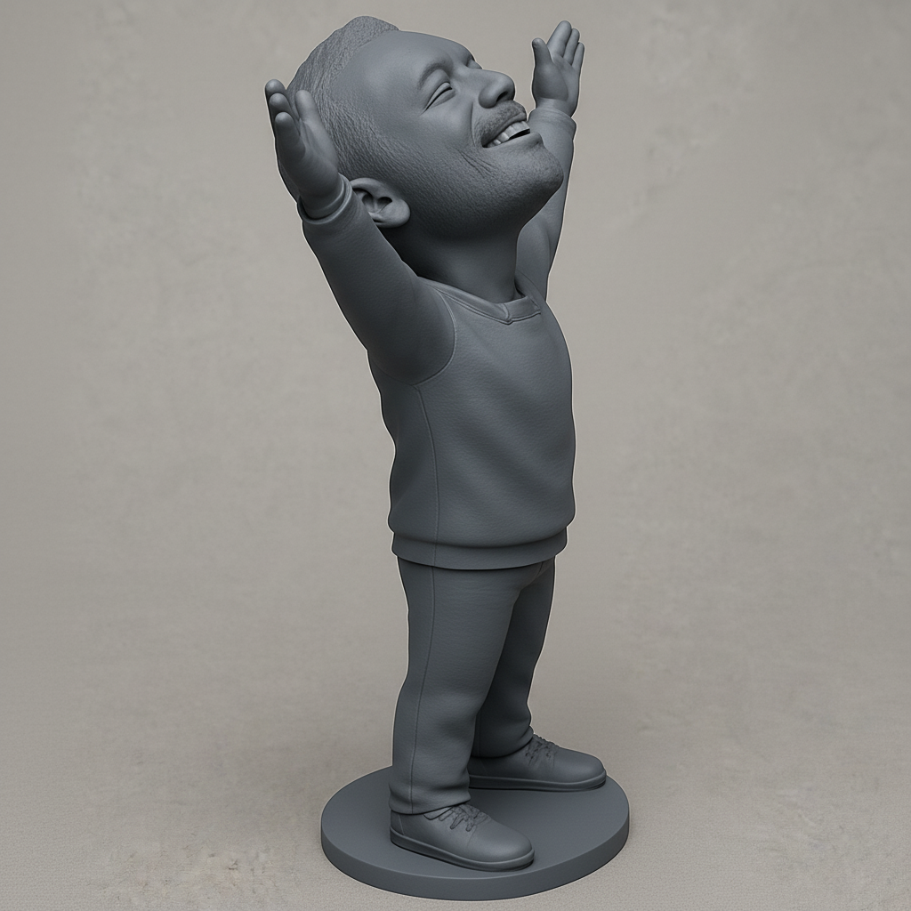 face anatomy 3d model-create 3d face model from photo_Victory Pose Figurine - Celebrate Every Win!